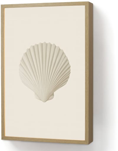 Wandlamp 40x60 cm - Oplaadbaar - Schelp - Minimalistisch - Wit - Wandlampen binnen woonkamer - Slaapkamer lamp - Decoratieve nachtlamp - Vloerlamp draadloos