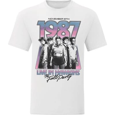 Stranger Things T-shirt - Season 5 - Hawkins 1987 Group Tour Poster - M tot XXL - voor Vrouwen - wit