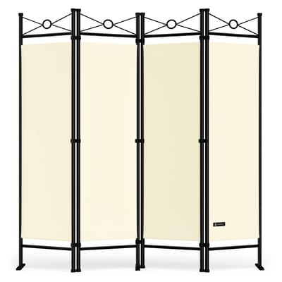 Casaria kamerscherm -  Creme - 180 x163cm - Polyester