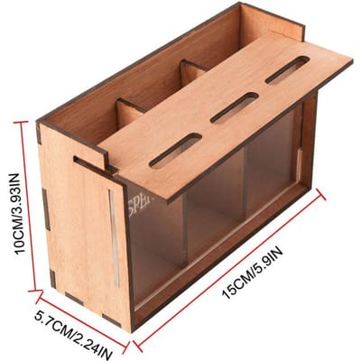 Nieuwe Sparen Doos Houten Spaarpot Met Afneembaar Deksel Transparante Draagbare Spaarder Geld Opberg Organizer Volwassenen Kinderen Munt beige