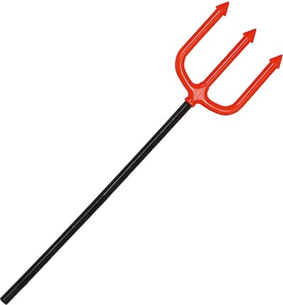 Duivel/Satan verkleed drietand - zwart/rood - 51 cm - Halloween/horror verkleedaccessoires