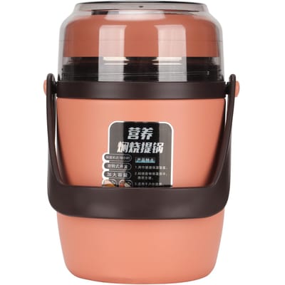 2L 3-laags geïsoleerde voedselpot vacuüm geïsoleerde voedselcontainer roestvrijstalen soepcontainer thermisch L beige