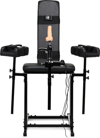 XR Brands AH155 - MS Obedience Chair with Sex Machine - Black