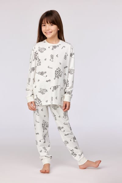 Woody pyjama unisex - color-me - kat Kerst - 253-18-CPC-S/975 - maat 152
