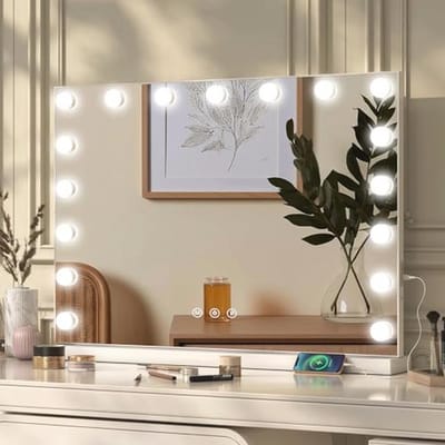 Make-upspiegel met Verlichting en Aanraakbediening - Hollywoodstijl - 80 x 62 cm