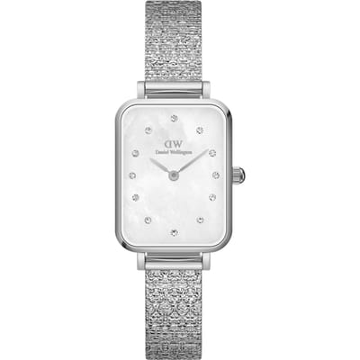Dameshorloge Daniel Wellington Quadro Lumine Pressed Piano 20mm Dw00100580 + Doos (Zw519C)