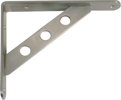 Stevige metalen wandplankbeugel - Hoeksteun voor zware planken - 300x240mm - Zilverkleurig