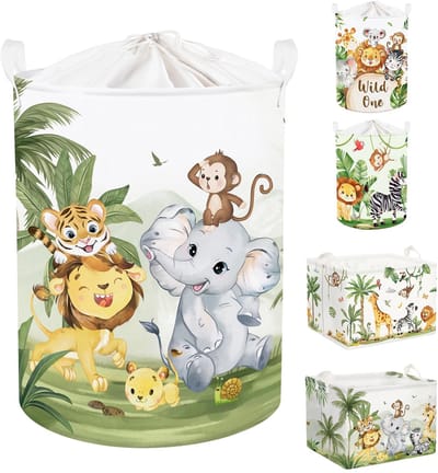 Dailygoody - Kinderwasmand - Opvouwbare opbergmand - Waterdicht - 40 x 50 cm - Voor speelgoed en was - Geschikt voor jongens en meisjes