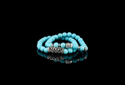 Donley - Blue Isla Stone natuursteen armband – Spirituele Heling en Innerlijke Kracht armband - buddha armband - Edelstenen - Reiki - Sieraden - Healing Crystals – Yoga armband