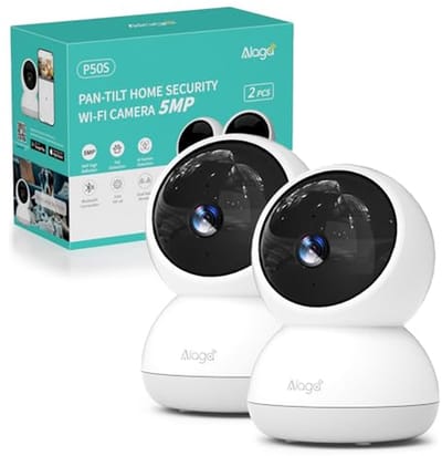 WLAN IP Camera Voor Binnen - 360° Beveiligingscamera met Bewegingsdetectie, Twee-Weeg Audiocommunicatie en Nachtzicht - 2 Stuks met 3 Maanden Cloudopslag