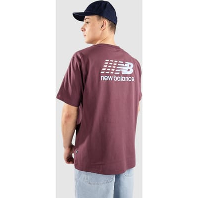 New Balance Athletics Multi Color Logo T-Shirt rood