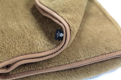 Wollen Deken Babydekentje Ledikant Plaid Dekentje 70 x 100cm - 100% Australische Luxe zuivere Merino Lams Scheerwol 450 g/m² Woolmark-certificaat – Chocolade Bruin – ZACHT en WARM – Wasbaar en Antiallergisch ®OnceDoce®