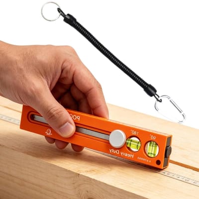 Houtbewerking Liniaal - Meetgereedschap - Precisie Meten - Magnetische Strip - 18.5 cm - Aluminium