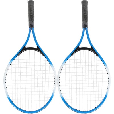 Raquette de tennis pour enfants en alliage de fer, raquette d'entraînement pour débutants avec balle et sac de transport(Bleu) bleu