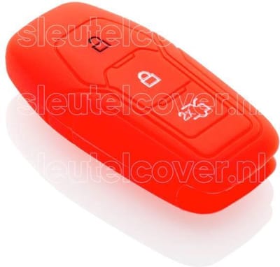 SleutelCover Autosleutel hoesje Ford - silicone cover rood - schokabsorberend