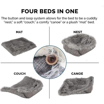 Kattenbed Wasbare Kattenbedden voor Binnenkatten Huisdierbed Innovatief Ontwerp Veilig Verwarmend Comfortabel Slaapoppervlak Type 1 gray