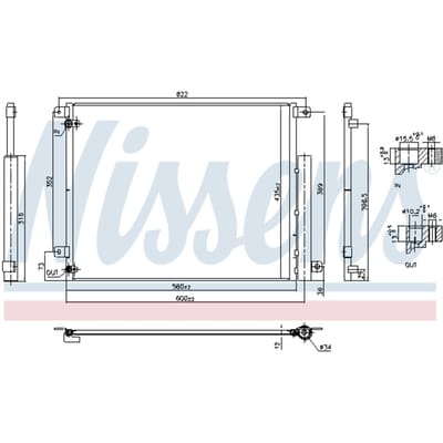 Condensator, airconditioning NISSENS 940853