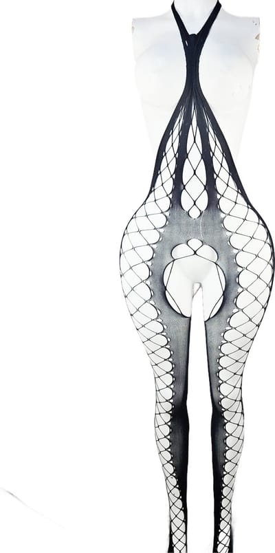 BamBella ® - Panty pak -Onesize - body suit - Dames - Onesize - Erotische jumpsuit van kant lingerie zwart