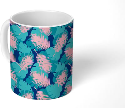 Mok - Koffiemok - Patroon - Jungle - Blad - Mokken - 350 ML - Beker - Koffiemokken - Theemok