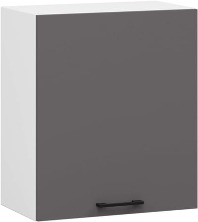 Keukenkast modulaire OLIWIA W50 H580 met 1 Deur / Hangkast / Bovenkast / AKORD Furniture Factory / Wit - Grafietgrijs / 50 x 58 x 30 cm