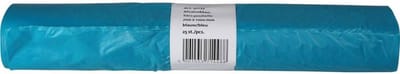 Vuilniszak 20 micron, ft 70 x 110 x 0,2 cm, 110-130 liter, HDPE recycled, blauw, rol van 25 stuks