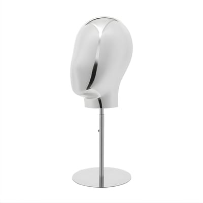 Mannequin hoofd - Haarpop - Kappershoofd - Pashoofd - Pruikenhoofd - Voor pruiken en hoeden - Zilver