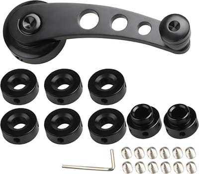 Raamslinger Kit - Handmatige Kruk - Auto Interieur - Universele Pasvorm - 11 cm Lengte - Zwart