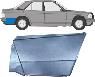 Reparatiepaneel achterspatbord voor Mercedes 190 W201 1982-1993 / Rechts