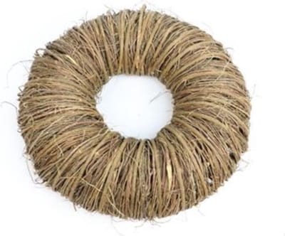 DBT Krans Kerstkrans Mactan gras - Hout - Bruin - Natural - D35cm