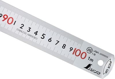 Stalen Liniaal - Meetlat Precisie - Nauwkeurig Meten - Japanse Industriestandaard - 100 cm - Zilver