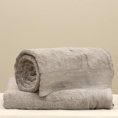 Handdoek Maui set 2 stuks (licht) antraciet 50x100cm