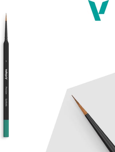 Vallejo Hobbypenseel - VALB03001 Ronde Synthetische Penseel Driehoekig Handvat Nr 1 Penseel