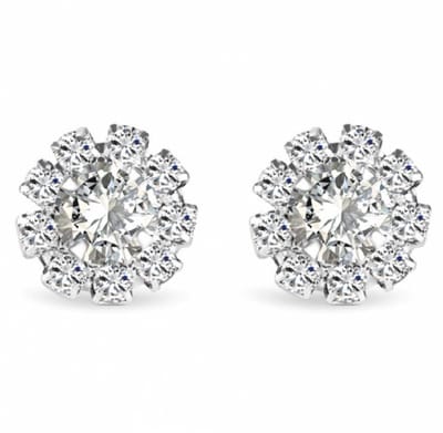Oorbellen- 100% allegievrij- Strass- 1 cm
