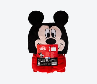 Mickey mouse hoodie deken 90 × 140 cm – Zachte Fleece Plaid met Capuchon – Warm & Knus