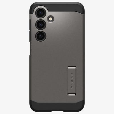 Spigen Tough Armor Hoesje voor de Samsung Galaxy S24 Plus - Back Cover met Kickstand Gunmetal