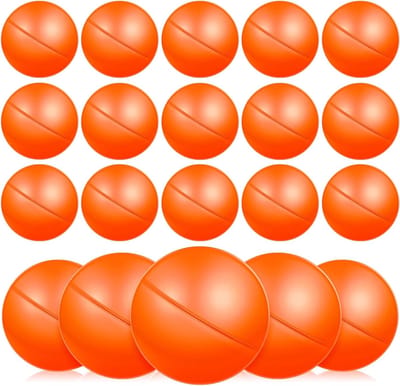 Tombola Trekballen, Set van 25, 4 cm, Grote Holle Plastic Bingo Ballen voor Verkoopautomaten en Spellen, Oranje Kleur