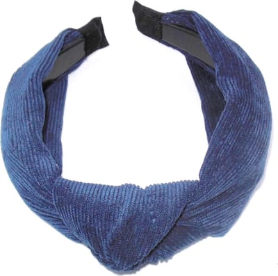 Diadeem ribstof blauw - winter - winterstof - dikke stof