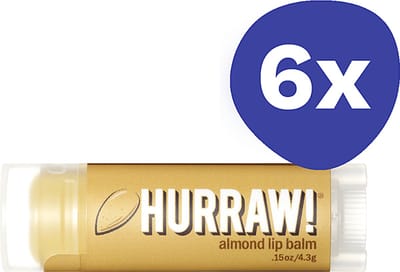 Hurraw Amandel Lippenbalsem (6x 4,3gr)