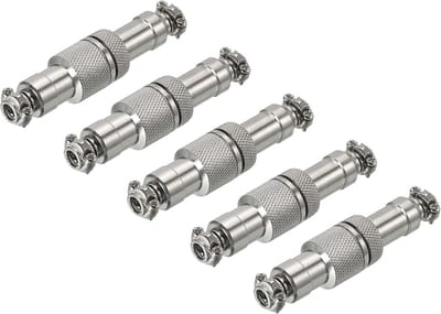 GX12 4-pins Luchtvaart Stekker Connector Set, 12mm Waterdicht Kabelpaneel Koppeling (5 Stuks)