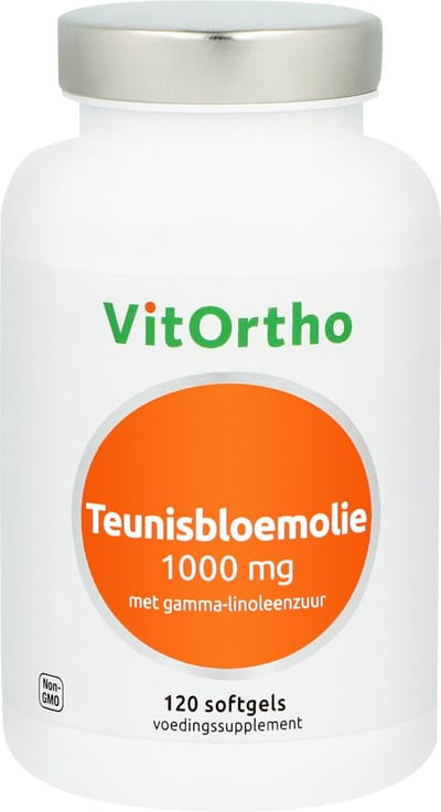 VitOrtho Teunisbloemolie 1000 mg - 120 softgels - Vetzuurpreparaat