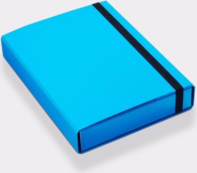 Luxe A4 kartonnen opbergbox licht-blauw