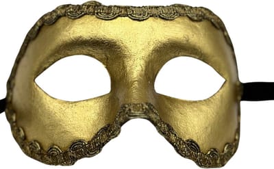 Masker gala - handgemaakt - Venetiaans masker heren - gouden masker - Masker gemaskerd bal - carnaval masker