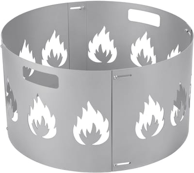 Vonkenbescherming Vuurschaal - Vonkbeschermer Kap - Veilig Buiten Vuur - Verstelbaar Vlampatroon - 60 cm Diameter - Zilver