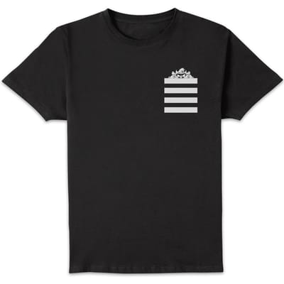 Looney Tunes Taz Stripes Pocket Print T-shirt - Zwart - 4XL
