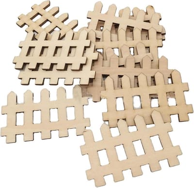 Miniatuur Houten Tuinhekken voor Sprookjestuin Decoratie - 100 Stuks Kleine Picket Fences voor Micro Landschappen en Creatieve Projecten