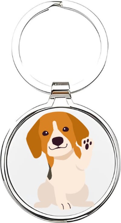 Akyol - Hond Sleutelhanger - honden - Honden liefhebbers - Dieren liefhebbers - puppy - huisdieren sleutelhanger - Hondenpoot - Love my dog - hond - labrador - herdershond - border collie - dog - 4 x 7,5 CM