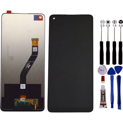 Scherm voor Samsung A21 SM-A215 LCD zwart + Gereedschap + lijm