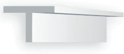 Evergreen Modelbouwdecoratie - 765 T Profiel 3,1mmX35cm Styreen