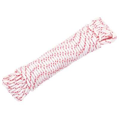 vidaXL - Trekkoord - startkoord - wit - en - rood - Ø3 - mm - 10 - m - nylon