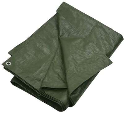 Dekzeil - Waterdicht afdekzeil - 3x3 m - Groen HDPE - Heavy duty bouwzeil 180 g/m² met aluminium zeilogen voor Tuinmeubelen, Brandhout en Camping